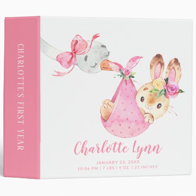 Classeur Livraison spéciale Bunny Baby Bunny Album photo (Devant/Côté)