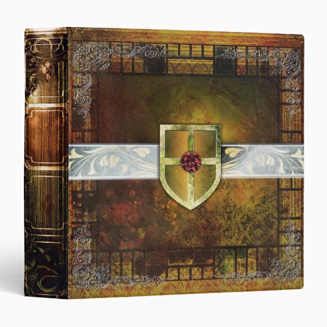 Classeur Livre antique de magie de tome d'imaginaire (Devant/Côté)