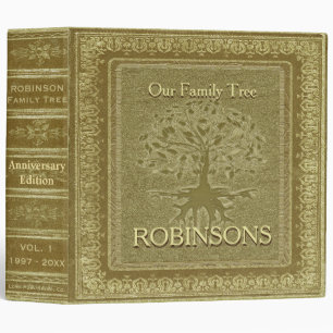 Classeur Livre antique de regard d'or de l'arbre