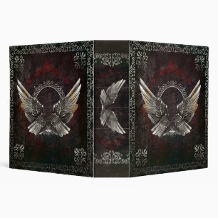 Classeur Livre argenté et noir de charme d'aile d'ange