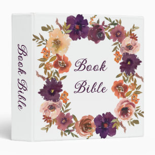 Classeur Livre Bible Floral Auteur personnalisable