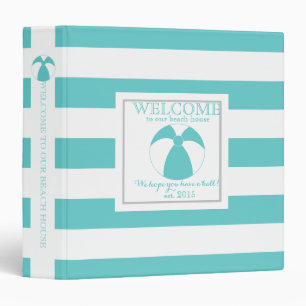 Classeur Livre d'accueil Aqua Stripe Beach Ball