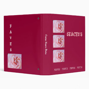 Classeur Livre d'album de photos de Rose Pink avec nom pers