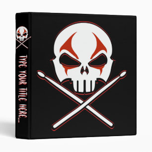 Classeur Livre de batteur heavy metal personnalisé Rock & R