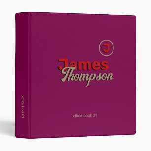 Classeur Livre de bureau en gras nom solide vin-couleur