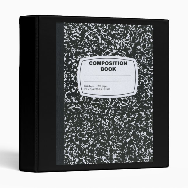 Classeur Livre de composition/Étudiant-Enseignant (Devant/Côté)