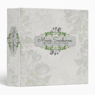 Classeur Livre de cuisine chic minable de recette d'herbes