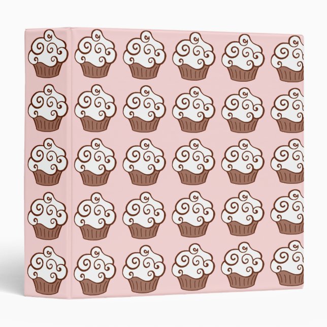 Classeur Livre de cuisine Cupcake Recette Organisateur Cade (Devant/Côté)