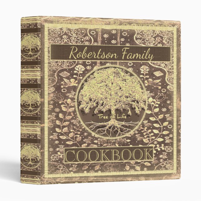 Classeur Livre de cuisine fait sur commande (Devant/Côté)
