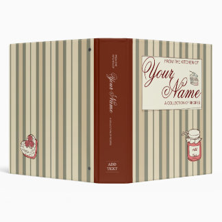 Classeur Livre de cuisine fait sur commande rayé