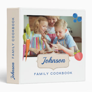 Classeur Livre de cuisine familial personnalisé (Ajouter vo