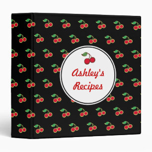 Classeur Livre de cuisine personnalisé Retro Cherry Recette