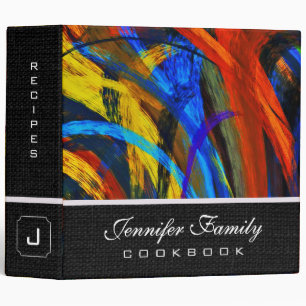 Classeur Livre de cuisine tourbillon coloré abstrait aspect
