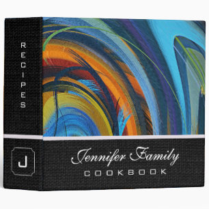 Classeur Livre de cuisine tourbillon coloré abstrait aspect