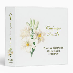 Classeur Livre de cuisine vintage de la nuptiale à fleurs b