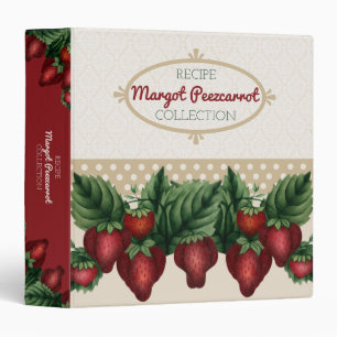 Classeur Livre de cuisine vintage de recette de fraises de