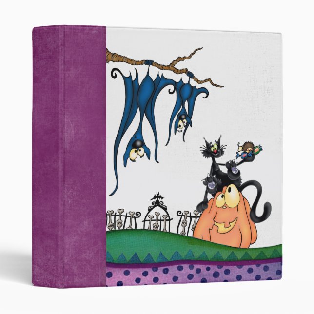 Classeur Livre de cuisinier de Halloween (Devant/Côté)