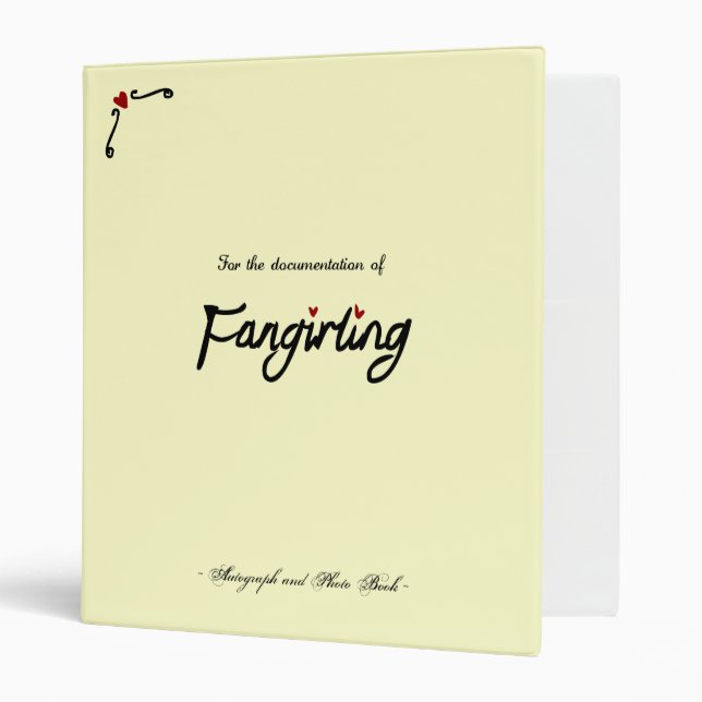 Classeur Livre de Fangirling (Devant/intérieur)
