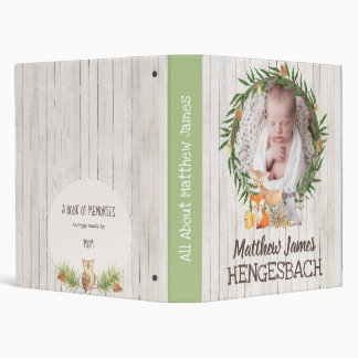 Classeur Livre de mémoire de bébé d'amis de forêt