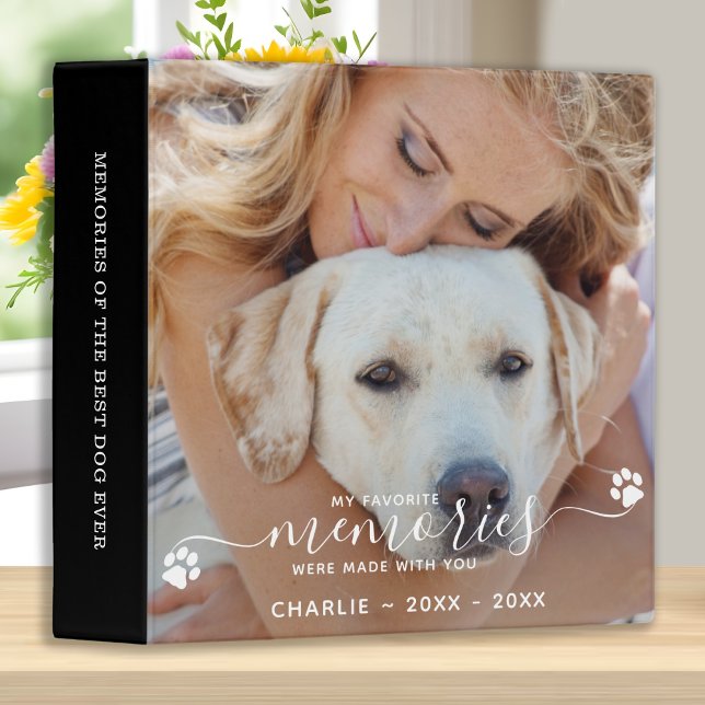 Classeur Livre de mémoire Pet Memorial Chien personnalisé A (Créateur téléchargé)