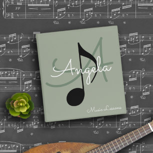 Classeur livre de musique / note musicale monogramme