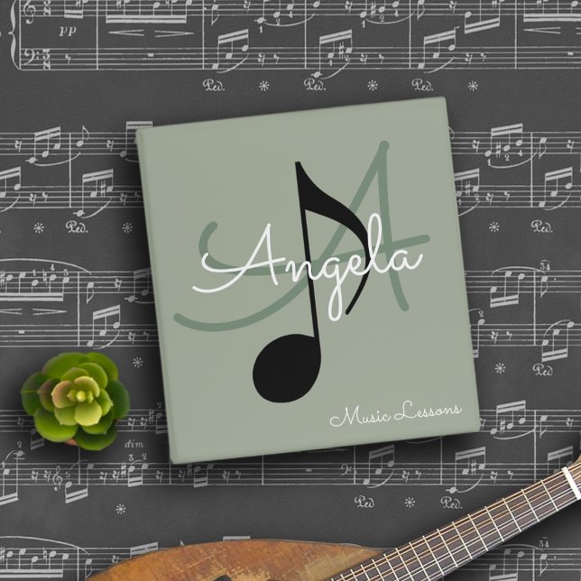 Classeur livre de musique / note musicale monogramme (Créateur téléchargé)