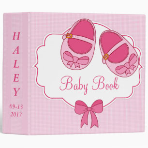 Classeur Livre de nouveau-né rose mignon "Mary Janes"