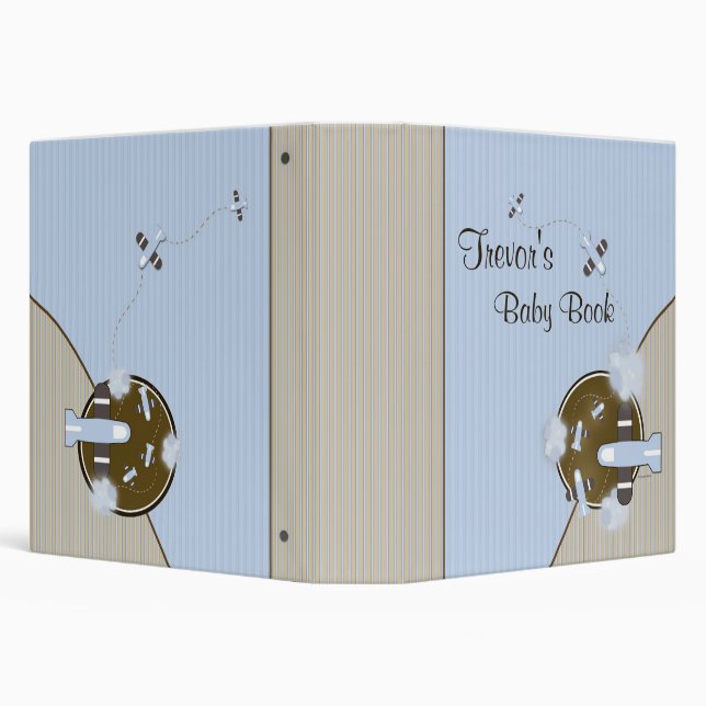 Classeur Livre de photo de bébé avec des avions (Arrière-plan)