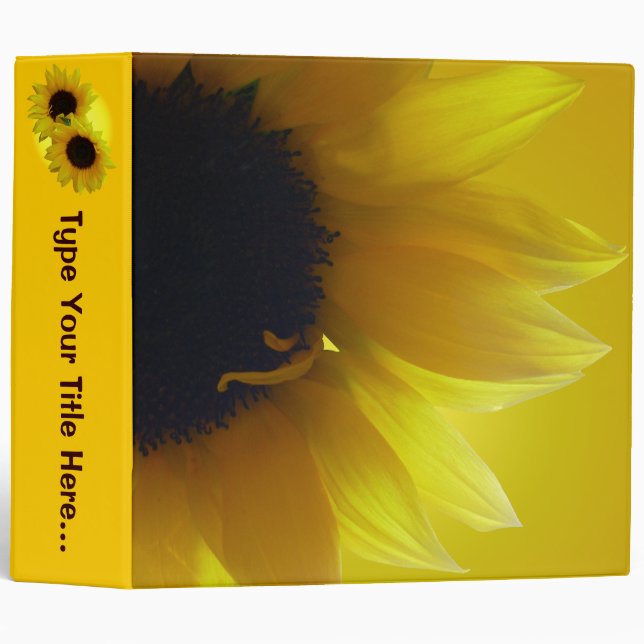 Classeur Livre de recette de tournesol - livre de recette (Devant/Côté)