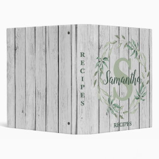 Classeur Livre de recette personnalisée Eucalyptus feuillet