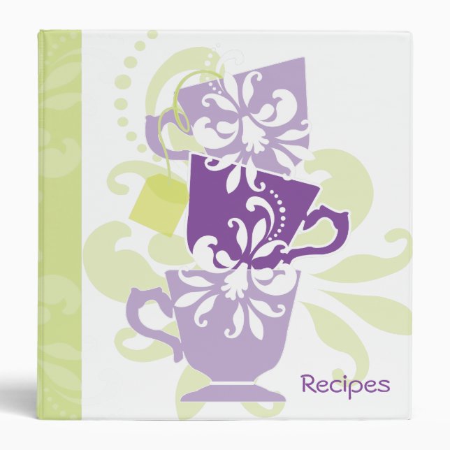 Classeur Livre de recette - tasses de thé (Devant)