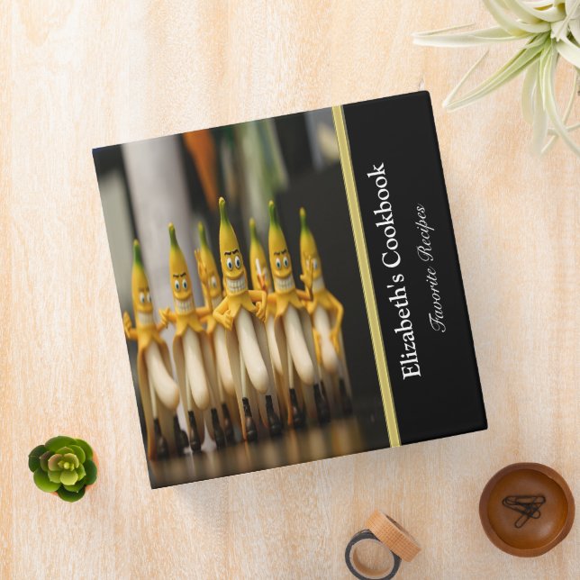 Classeur Livre de recettes de banane drôle avec or (In Situ)