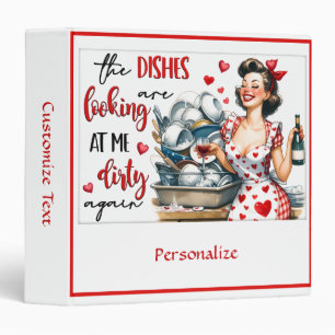 Classeur Livre de recettes de cuisine drôle de femme au foy