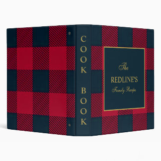 Classeur Livre de recettes de famille à carreaux de Buffalo
