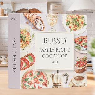 Classeur Livre de recettes de famille illustré de la nourri