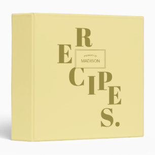 Classeur Livre de recettes de famille personnalisé avec tex