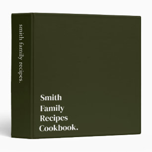 Classeur Livre de recettes de famille rétro vintage personn