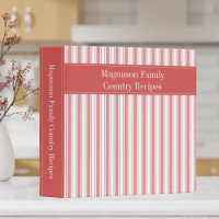 Livre de Recettes de Famille Rustique Rouge de Cam