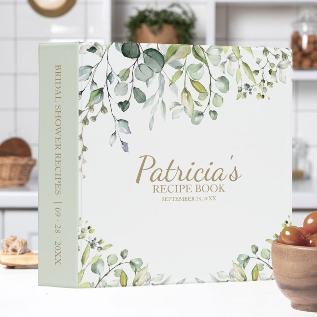Classeur Livre de recettes de Fête des mariées Eucalyptus v (Créateur téléchargé)