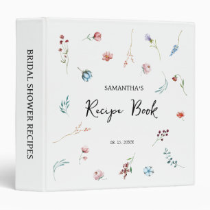 Classeur livre de recettes de Fêtes des mariées fleurs sauv