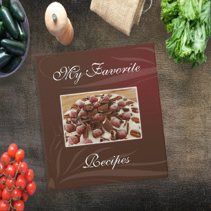 Classeur Livre de recettes de fraises et de chocolat