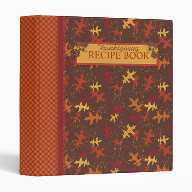 Classeur Livre de recettes de gloire d'automne (Devant/Côté)