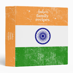 Classeur Livre de recettes de la famille du drapeau indien