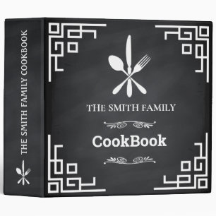 Classeur Livre de recettes de la famille du tableau noir
