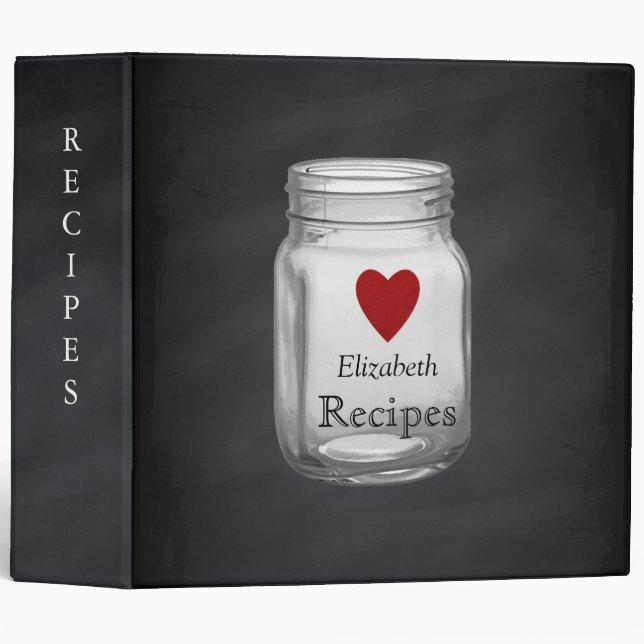 Classeur Livre de recettes de la famille du tableau noir (Devant/Côté)