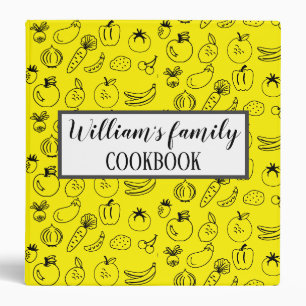 Classeur Livre de recettes de la famille personnalisée Jau