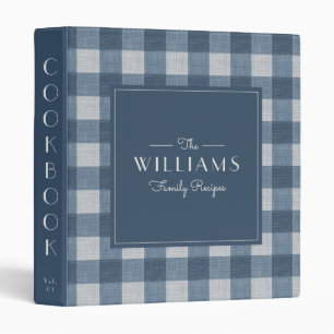 Classeur Livre de recettes de la famille Plaid de la Marine