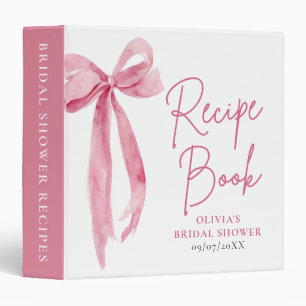 Classeur Livre de recettes de mariage élégant rose pâle rub