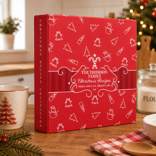 Classeur Livre de recettes de Noël fantaisiste pour la fami