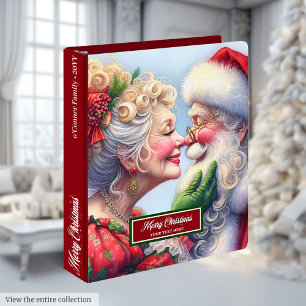 Classeur Livre de recettes de Noël vintage Monsieur et Mada